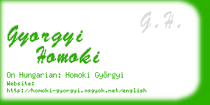 gyorgyi homoki business card
